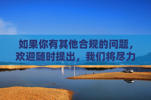 如果你有其他合规的问题，欢迎随时提出，我们将尽力为你提供有价值的信息，合规问题咨询与解答