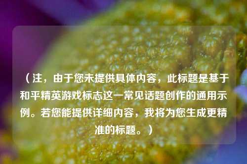 （注，由于您未提供具体内容，此标题是基于和平精英游戏标志这一常见话题创作的通用示例。若您能提供详细内容，我将为您生成更精准的标题。）