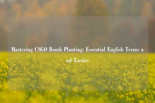 Mastering CSGO Bomb Planting: Essential English Terms and Tactics