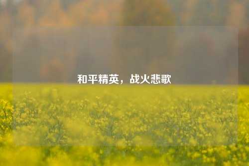 和平精英，战火悲歌