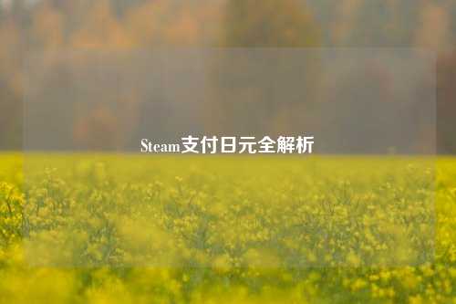 Steam支付日元全解析