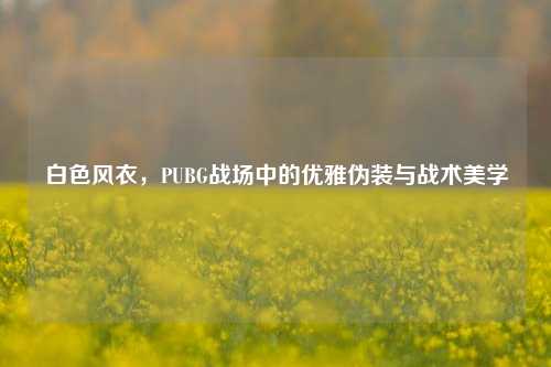 白色风衣，PUBG战场中的优雅伪装与战术美学