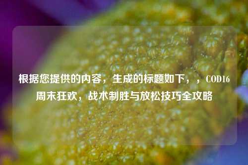 根据您提供的内容，生成的标题如下，，COD16周末狂欢，战术制胜与放松技巧全攻略