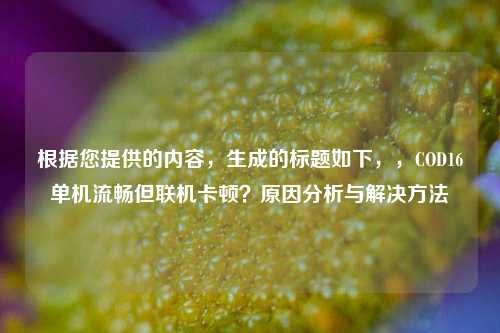 根据您提供的内容，生成的标题如下，，COD16单机流畅但联机卡顿？原因分析与解决 *** 