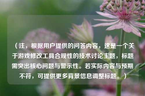 （注，根据用户提供的问答内容，这是一个关于游戏修改工具合规性的技术讨论主题，标题需突出核心问题与警示性。若实际内容与预期不符，可提供更多背景信息调整标题。）
