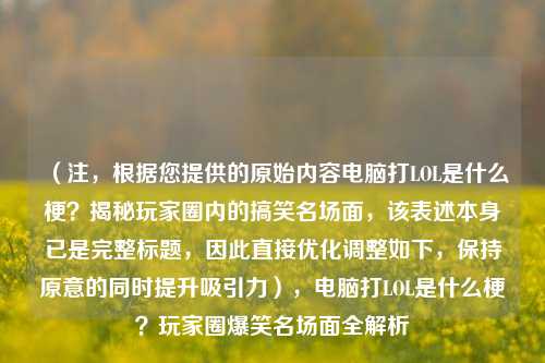 （注，根据您提供的原始内容电脑打LOL是什么梗？揭秘玩家圈内的搞笑名场面，该表述本身已是完整标题，因此直接优化调整如下，保持原意的同时提升吸引力），电脑打LOL是什么梗？玩家圈爆笑名场面全解析