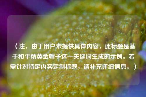 （注，由于用户未提供具体内容，此标题是基于和平精英金帽子这一关键词生成的示例。若需针对特定内容定制标题，请补充详细信息。）