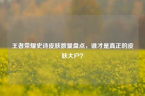 王者荣耀史诗皮肤数量盘点，谁才是真正的皮肤大户？