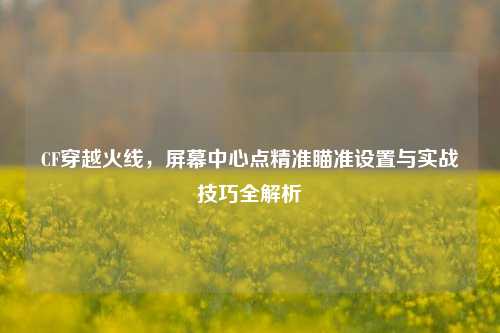 CF穿越火线，屏幕中心点精准瞄准设置与实战技巧全解析
