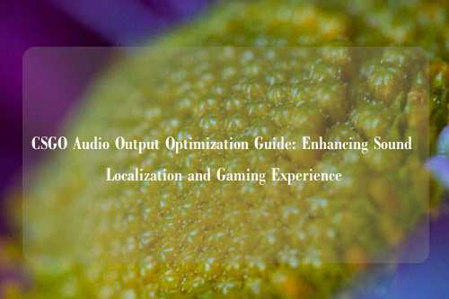 CSGO Audio Output Optimization Guide: Enhancing Sound Localization and Gaming Experience