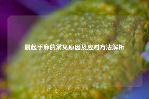 晨起手麻的常见原因及应对 *** 解析