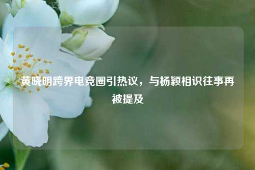 黄晓明跨界电竞圈引热议，与杨颖相识往事再被提及