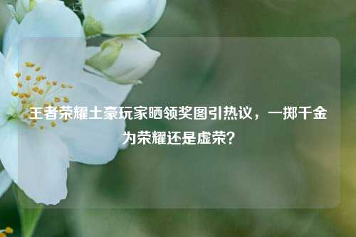 王者荣耀土豪玩家晒领奖图引热议，一掷千金为荣耀还是虚荣？