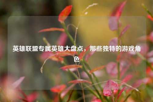 英雄联盟专属英雄大盘点，那些独特的游戏角色