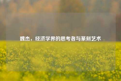 魏杰，经济学界的思考者与篆刻艺术