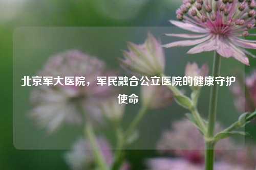 北京军大医院，军民融合公立医院的健康守护使命