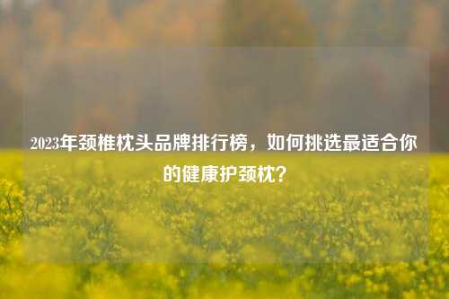 2023年颈椎枕头品牌排行榜，如何挑选最适合你的健康护颈枕？