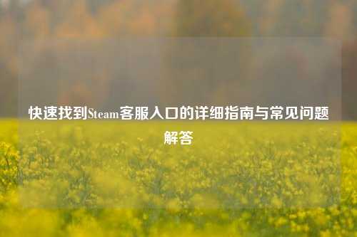 快速找到Steam *** 入口的详细指南与常见问题解答