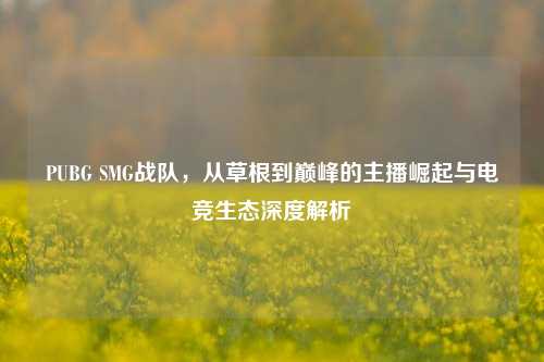 PUBG  *** G战队，从草根到巅峰的主播崛起与电竞生态深度解析