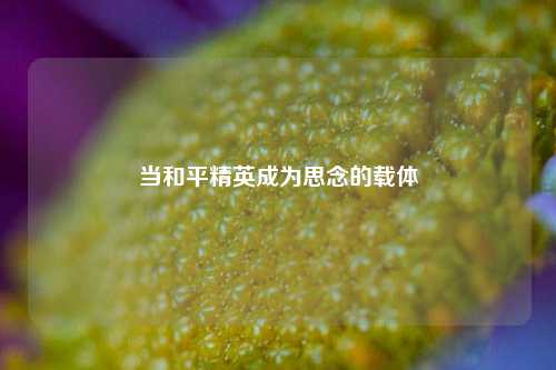 当和平精英成为思念的载体