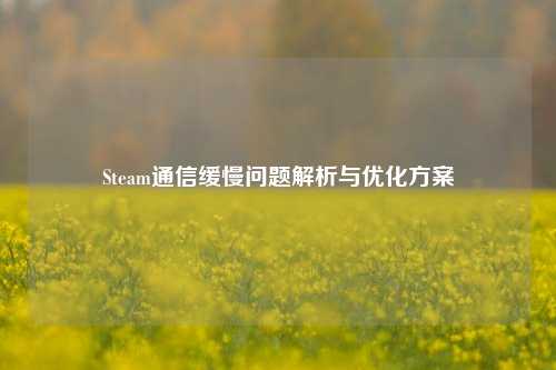 Steam通信缓慢问题解析与优化方案