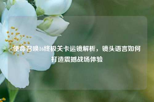 使命召唤16终极关卡运镜解析，镜头语言如何打造震撼战场体验