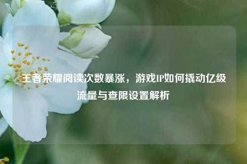 王者荣耀阅读次数暴涨，游戏IP如何撬动亿级流量与查限设置解析
