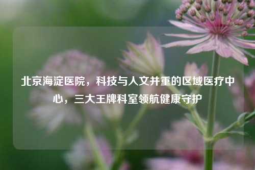 北京海淀医院，科技与人文并重的区域医疗中心，三大王牌科室领航健康守护