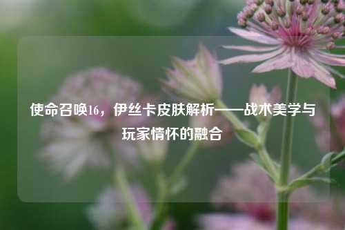 使命召唤16，伊丝卡皮肤解析——战术美学与玩家情怀的融合