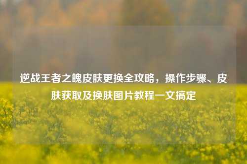 逆战王者之魄皮肤更换全攻略，操作步骤、皮肤获取及换肤图片教程一文搞定