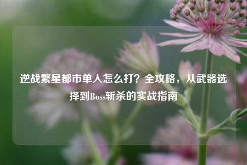 逆战繁星都市单人怎么打？全攻略，从武器选择到Boss斩杀的实战指南
