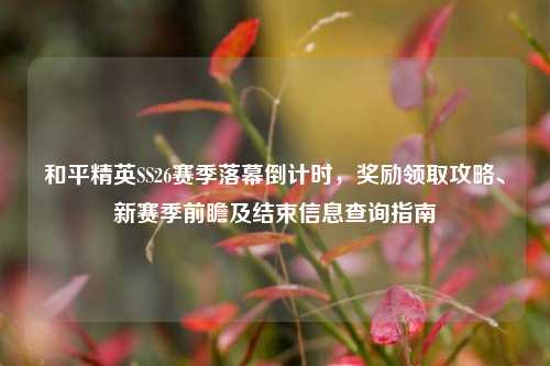 和平精英SS26赛季落幕倒计时，奖励领取攻略、新赛季前瞻及结束信息查询指南