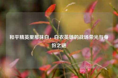 和平精英里那抹白，白衣英雄的战场荣光与身份之谜