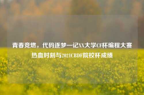 青春竞燃，代码逐梦—记XX大学CF杯编程大赛热血时刻与2021CBDF院校杯成绩