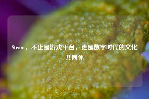 Steam，不止是游戏平台，更是数字时代的文化共同体