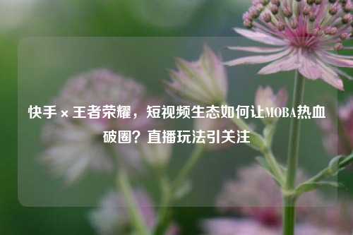 快手×王者荣耀，短视频生态如何让MOBA热血破圈？直播玩法引关注