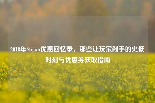 2018年Steam优惠回忆录，那些让玩家剁手的史低时刻与优惠券获取指南