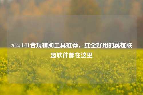 2024 LOL合规辅助工具推荐，安全好用的英雄联盟软件都在这里