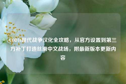 COD16现代战争汉化全攻略,从官方设置到第三方补丁打造丝滑中文战场,附最新版本更新内容