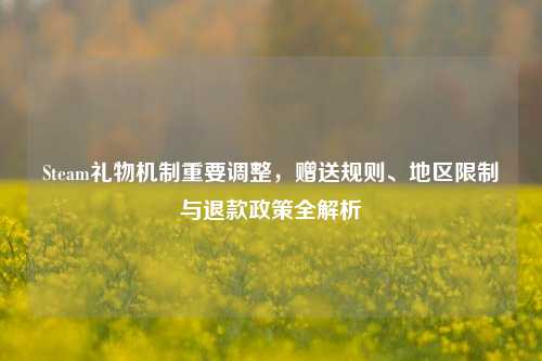 Steam礼物机制重要调整,赠送规则、地区限制与退款政策全解析