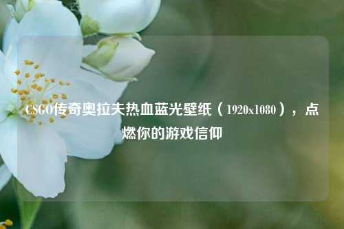 CSGO传奇奥拉夫热血蓝光壁纸（1920x1080），点燃你的游戏信仰