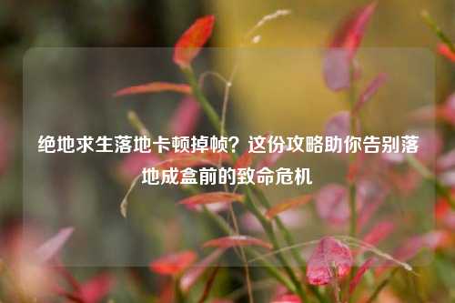 绝地求生落地卡顿掉帧?这份攻略助你告别落地成盒前的致命危机