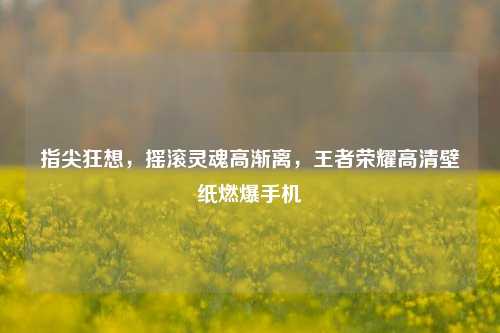 指尖狂想，摇滚灵魂高渐离，王者荣耀高清壁纸燃爆手机