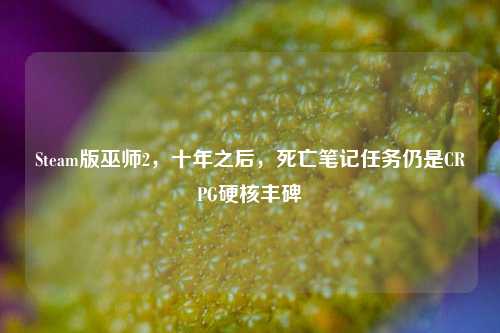 Steam版巫师2,十年之后,死亡笔记任务仍是CRPG硬核丰碑