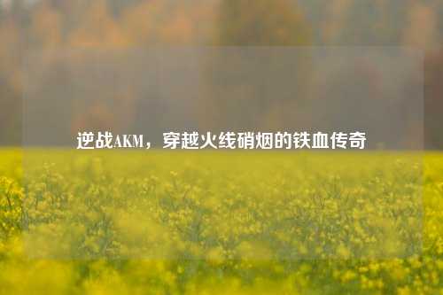 逆战AKM，穿越火线硝烟的铁血传奇