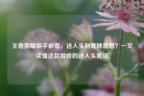 王者荣耀新手必看，送人头到底啥意思？一文读懂这款游戏的送人头黑话