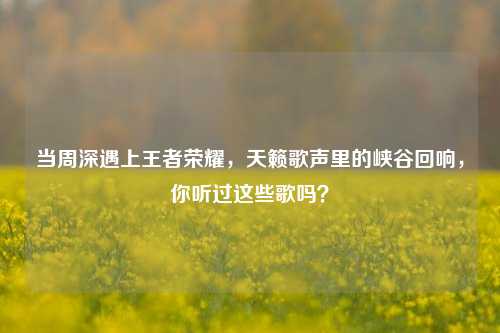 当周深遇上王者荣耀，天籁歌声里的峡谷回响，你听过这些歌吗？