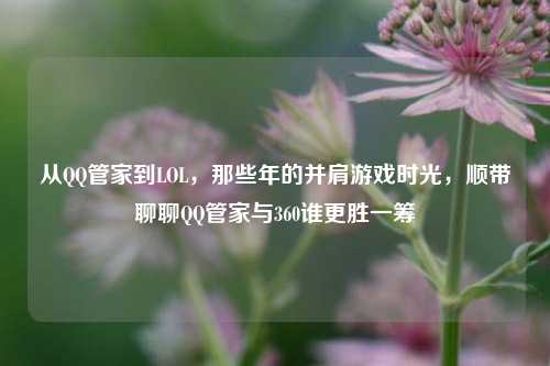 从 *** 管家到LOL,那些年的并肩游戏时光,顺带聊聊 *** 管家与360谁更胜一筹