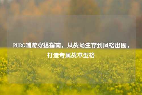 PUBG端游穿搭指南,从战场生存到风格出圈,打造专属战术型格