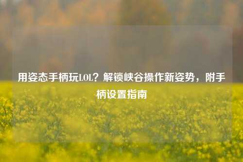 用姿态手柄玩LOL?解锁峡谷操作新姿势,附手柄设置指南